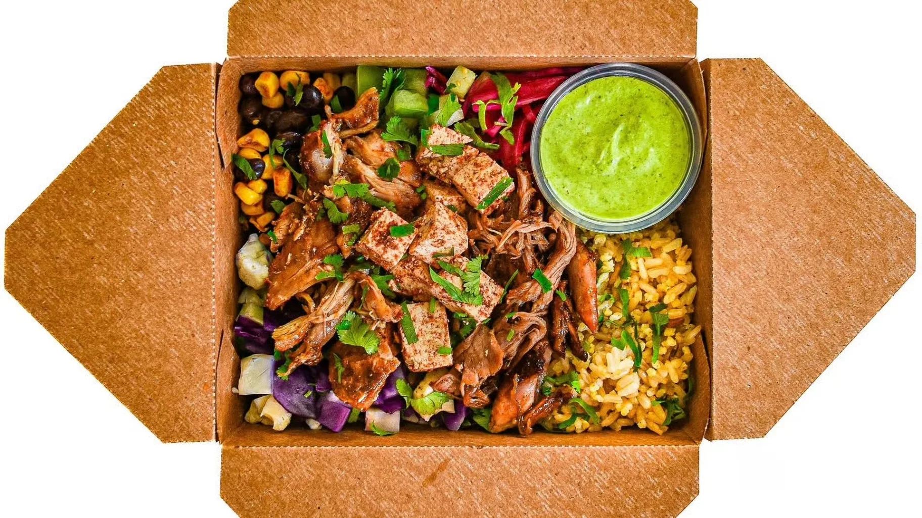 Palmita Power Rice Bowl with Cilantro Green Sauce