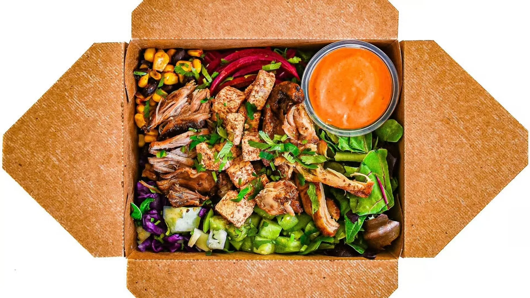 Light Carb Palmita Power Ensalada with Cilantro Green Sauce