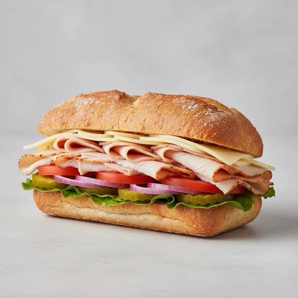 Oven Roasted Turkey and Swiss Dutch Crunch Sandwich Oven Roasted Turkey and Swiss Dutch Crunch Sandwich