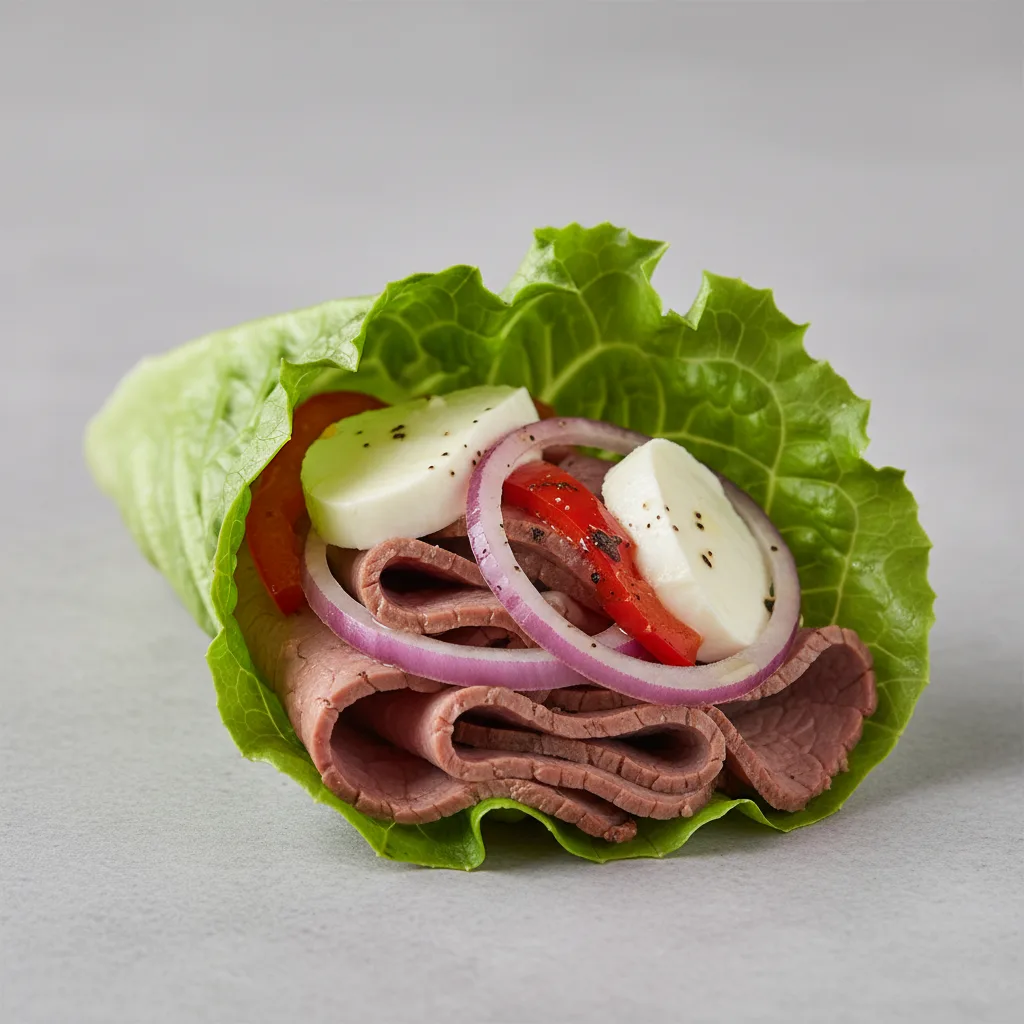 Roast Beef Bomb Lettuce Wrap Roast Beef Bomb Lettuce Wrap