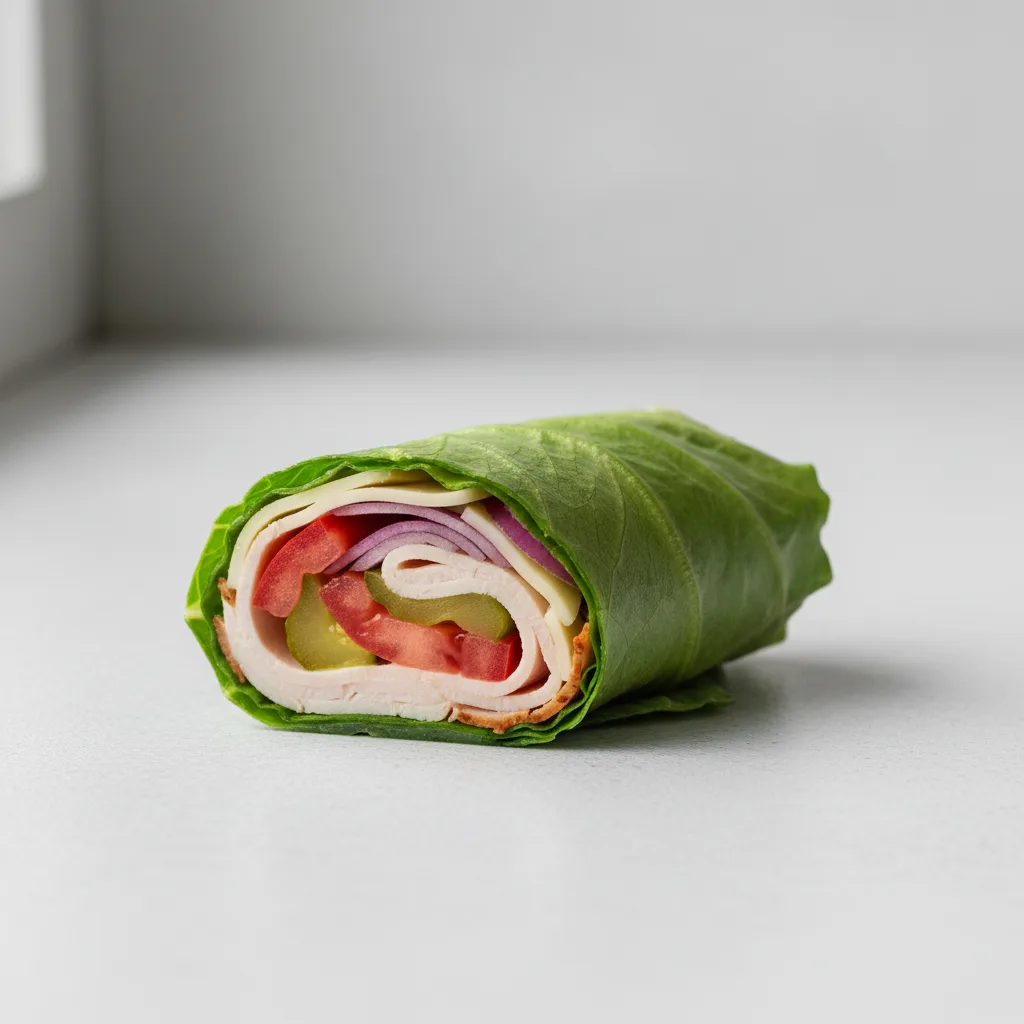 Oven Roasted Turkey and Swiss Lettuce Wrap Oven Roasted Turkey and Swiss Lettuce Wrap