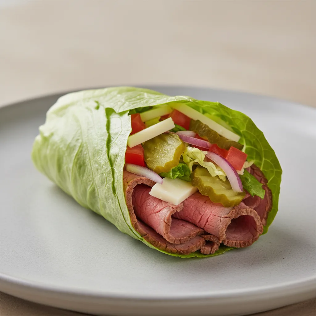 Roast Beef and Jack Lettuce Wrap Roast Beef and Jack Lettuce Wrap