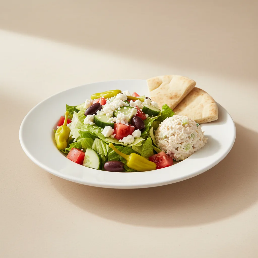 Greca Salad with Chicken Salad Greca Salad with Chicken Salad