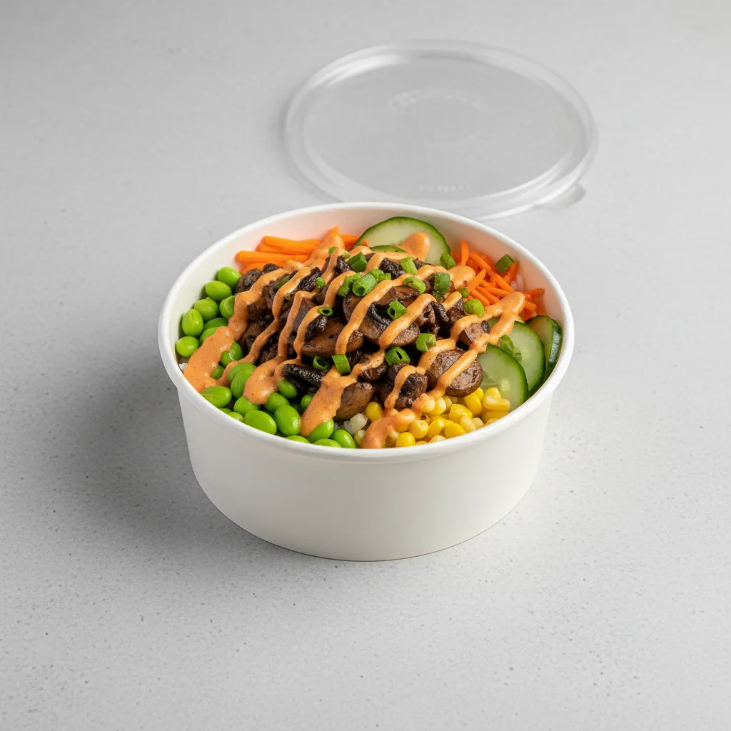 Mushrooms Poke Rice Bowl with Spicy Aioli Mushrooms Poke Rice Bowl with Spicy Aioli