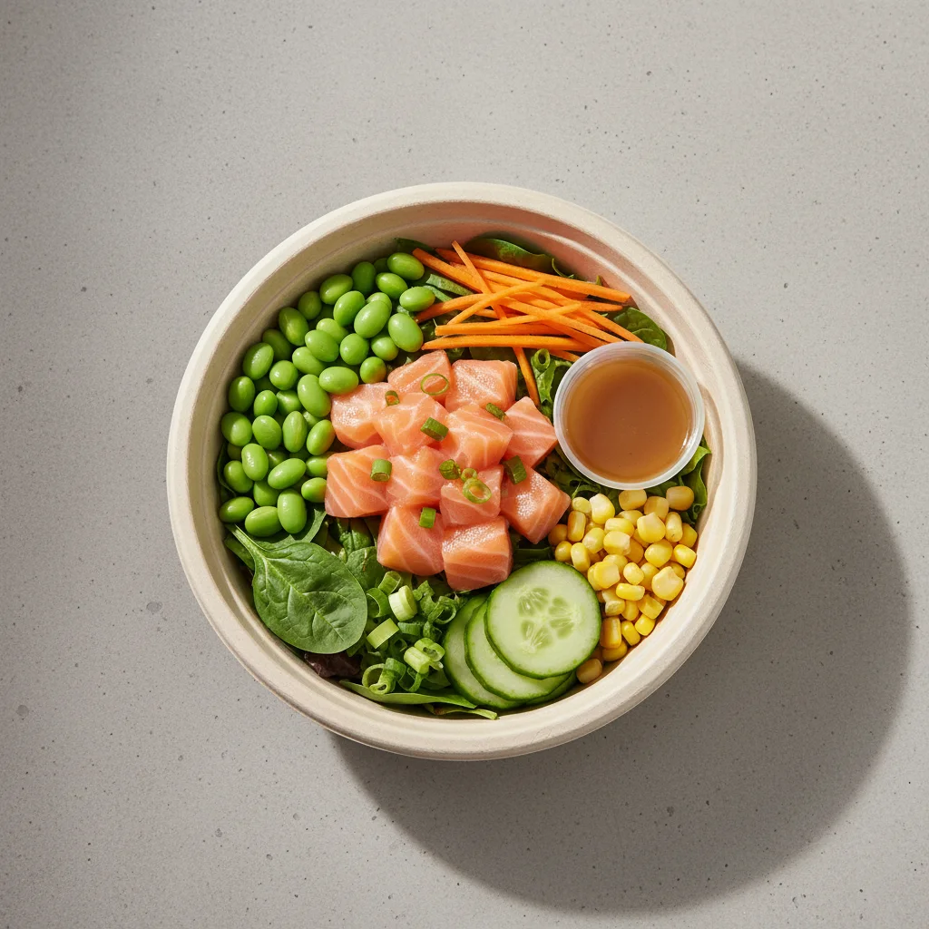 Salmon Salad Bowl with Soy Vinaigrette Salmon Salad Bowl with Soy Vinaigrette