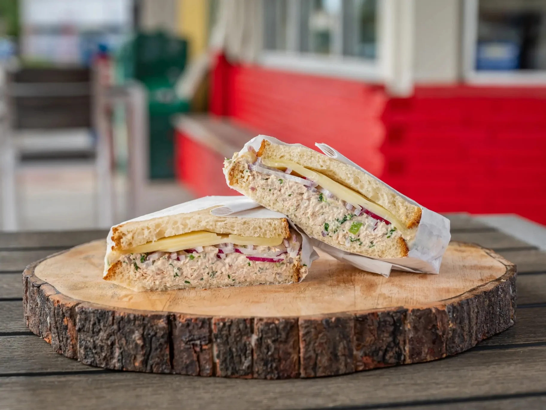 Tuna Melt Sandwich with Potato Salad