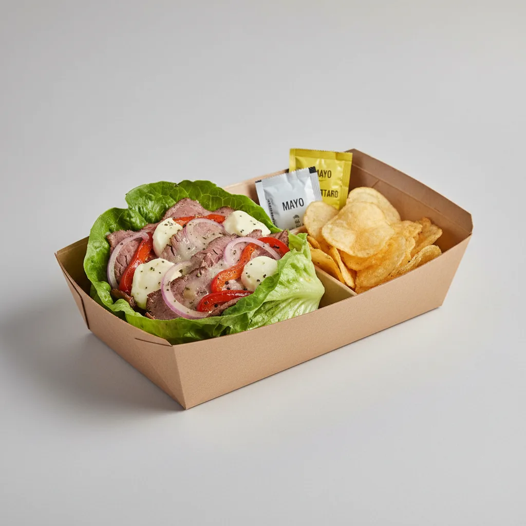 Roast Beef Bomb Lettuce Wrap Boxed Meal Roast Beef Bomb Lettuce Wrap Boxed Meal