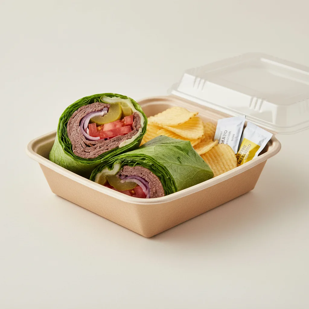 Roast Beef and Jack Lettuce Wrap Boxed Meal Roast Beef and Jack Lettuce Wrap Boxed Meal