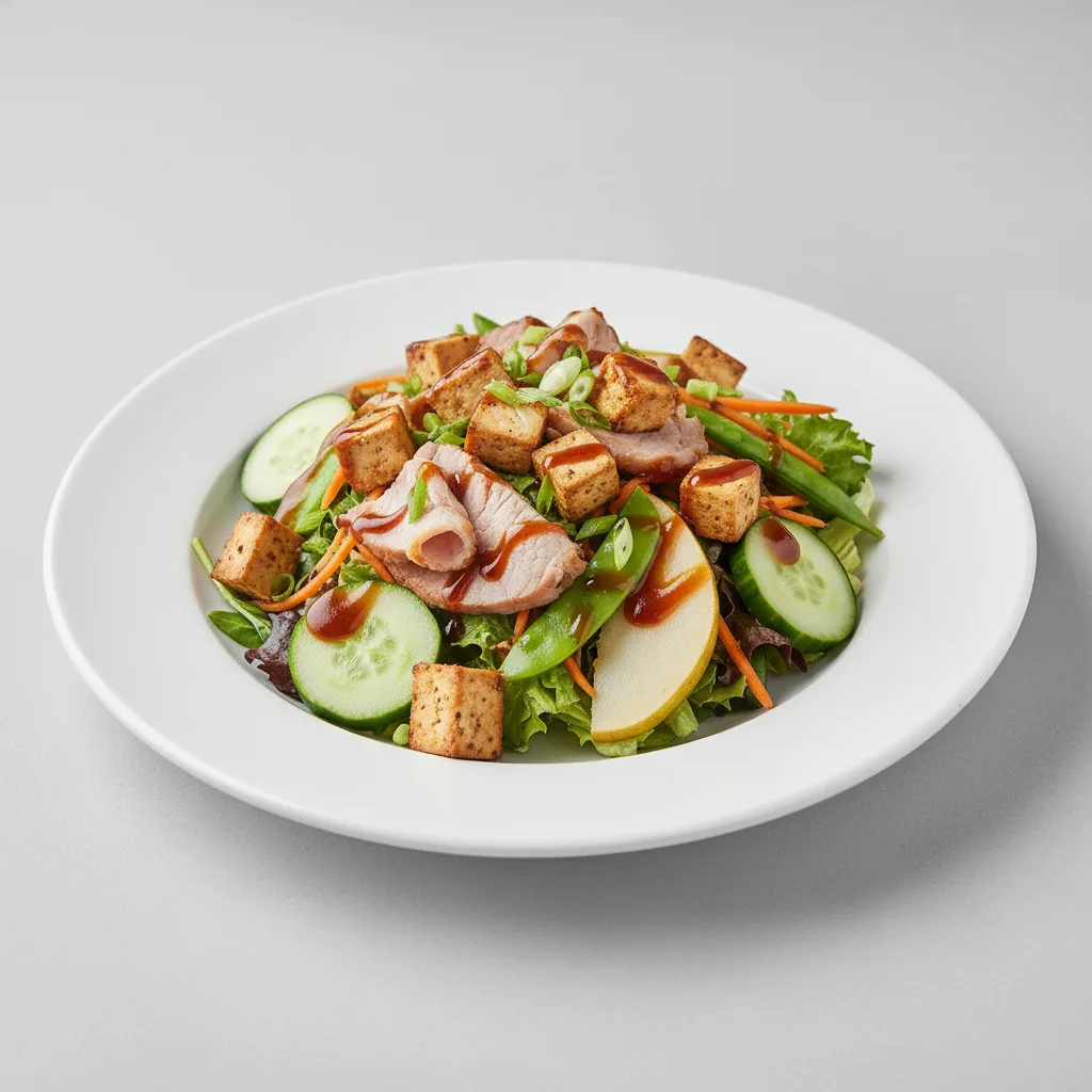 Nut-Free Protein Combo Salad with Tamarind Sauce (No Cashews)
