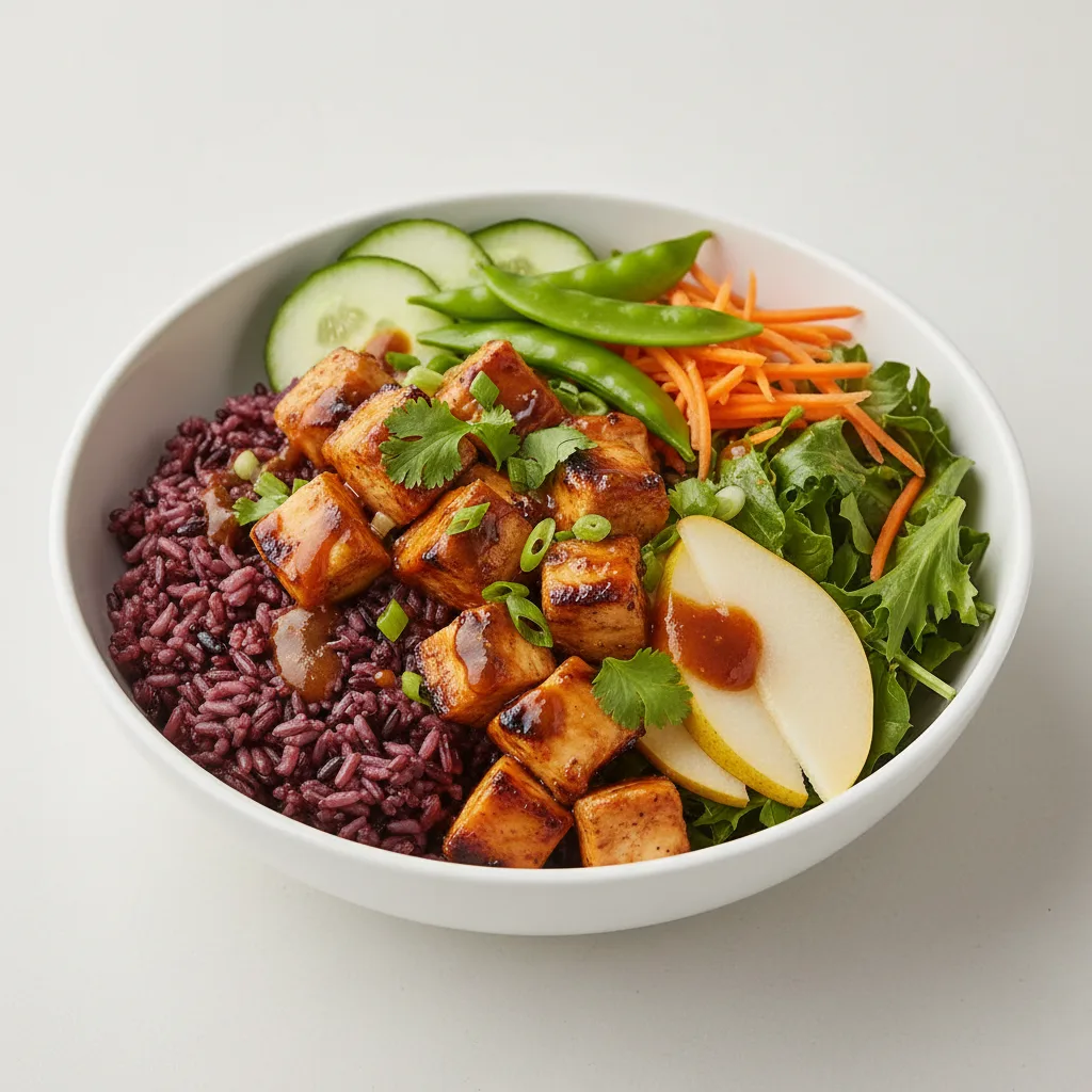 Nut-Free Chicken 50-50 Bowl with Tamarind Sauce (No Cashews)