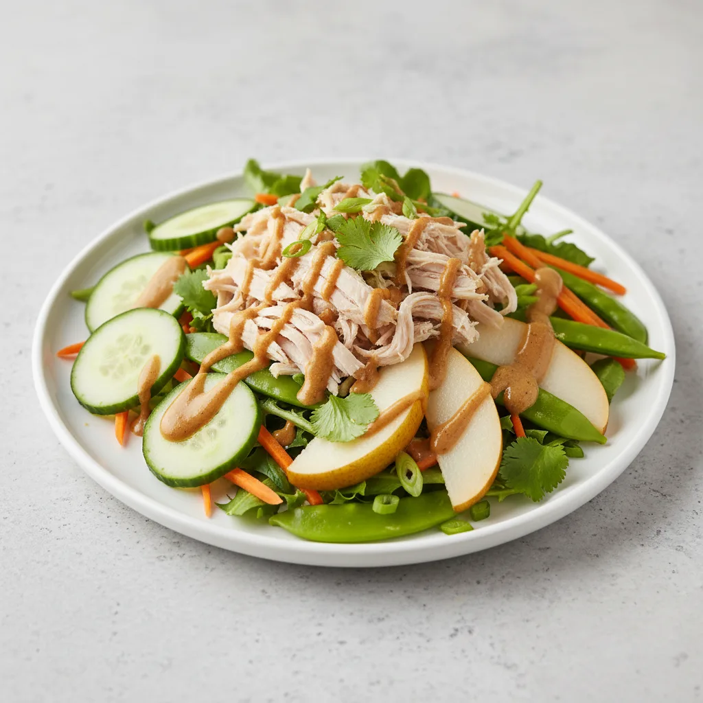 Nut-Free Chicken Salad with "Peanut" Sauce (No Cashews)
