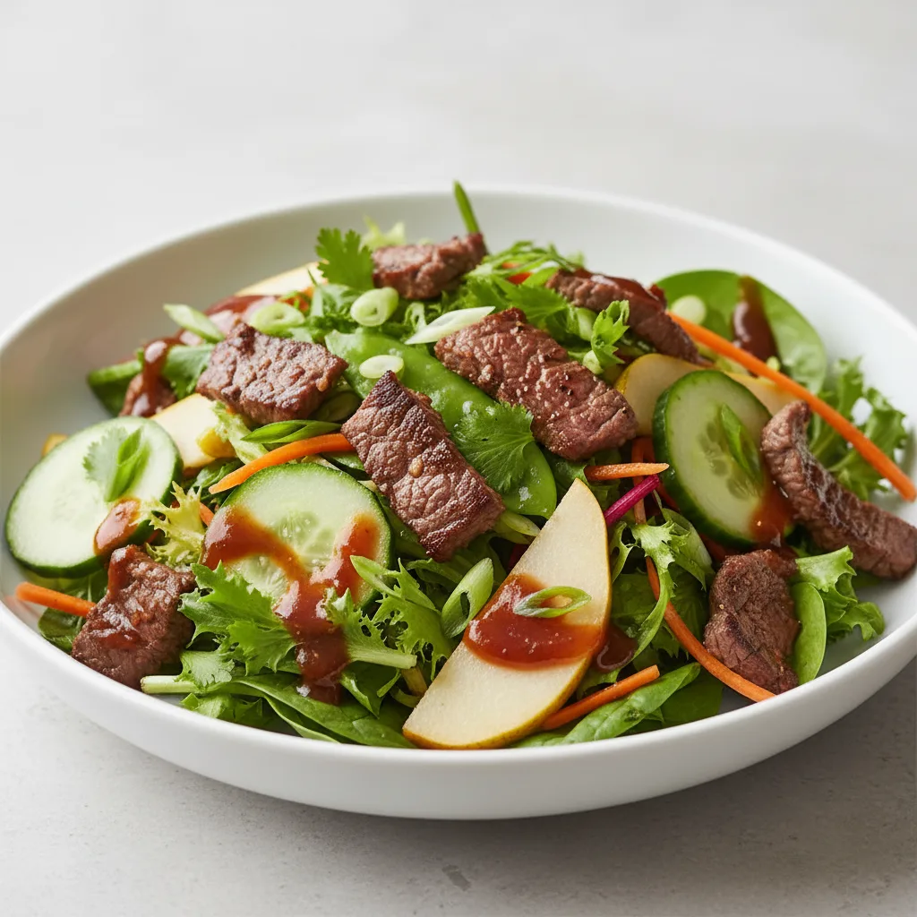 Nut-Free Wagyu Beef Salad with Tamarind Sauce (No Cashews)