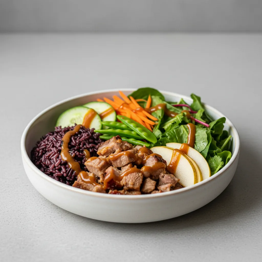 Nut-Free Pork Shoulder 50-50 Bowl with Tamarind Sauce (No Cashews)