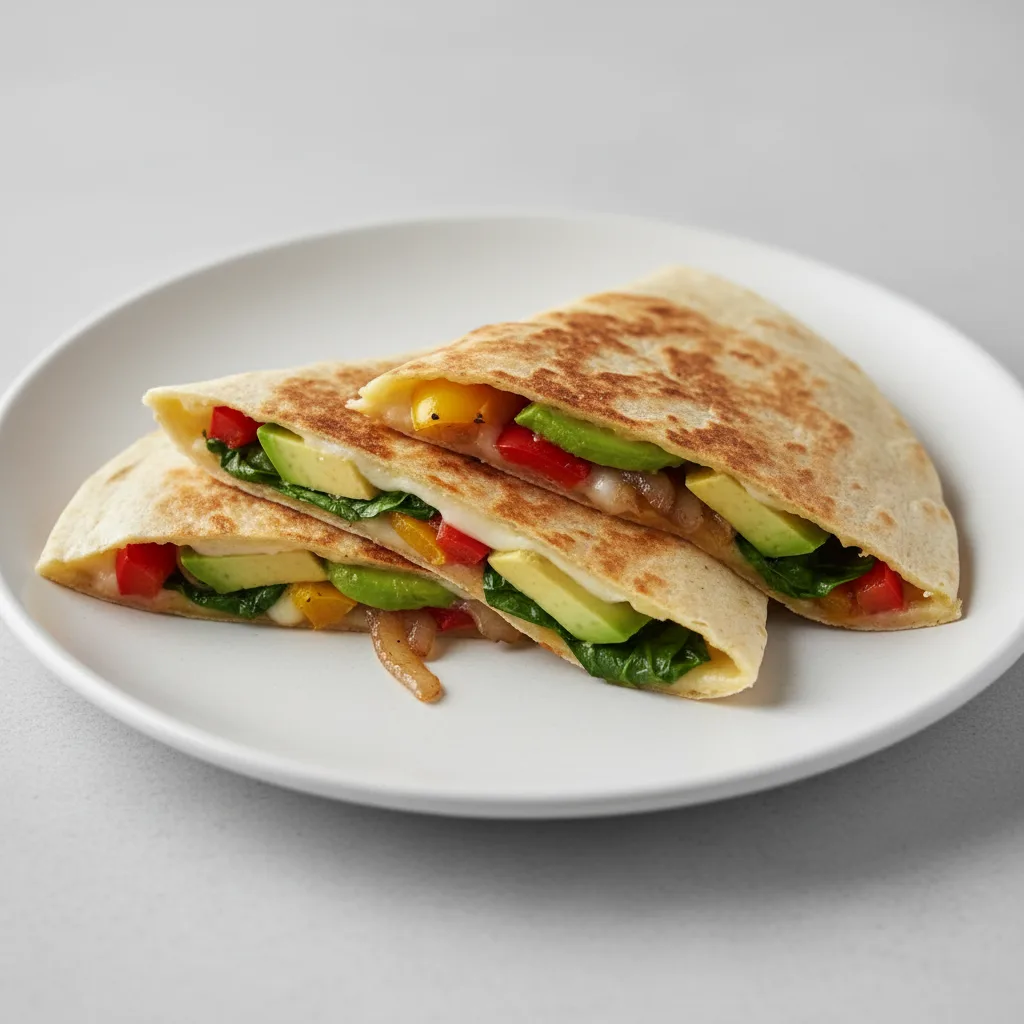 Roasted Garden Quesadilla (Vegan)