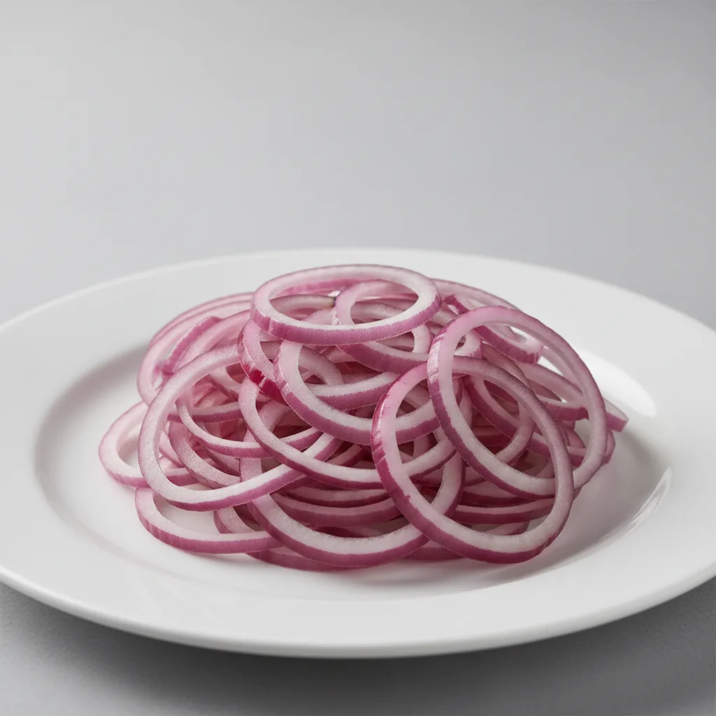 Raw Sliced Red Onions Raw Sliced Red Onions