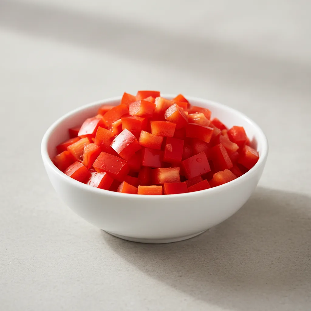 Diced Red Bell Pepper Diced Red Bell Pepper