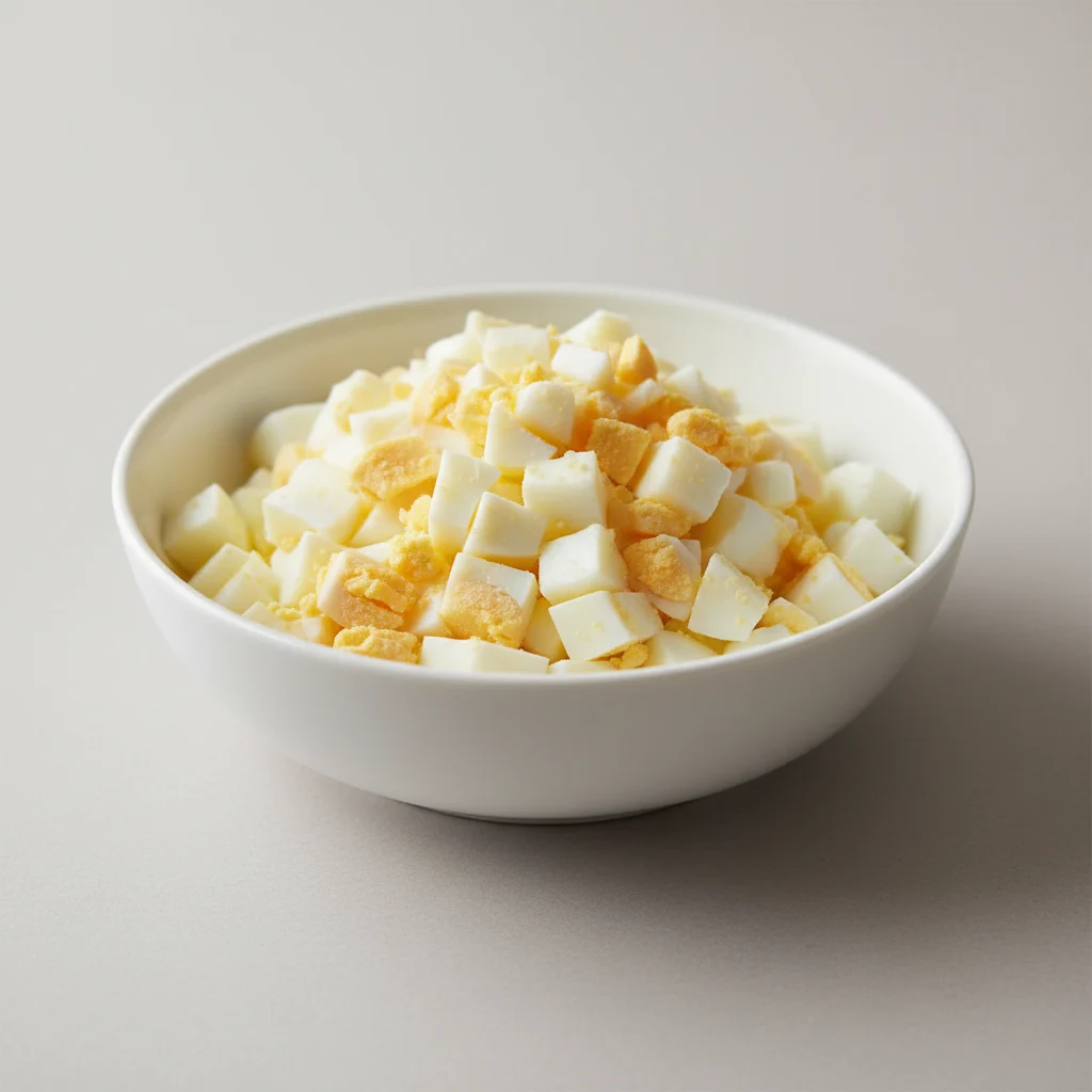 Diced Hard Boiled Eggs Diced Hard Boiled Eggs