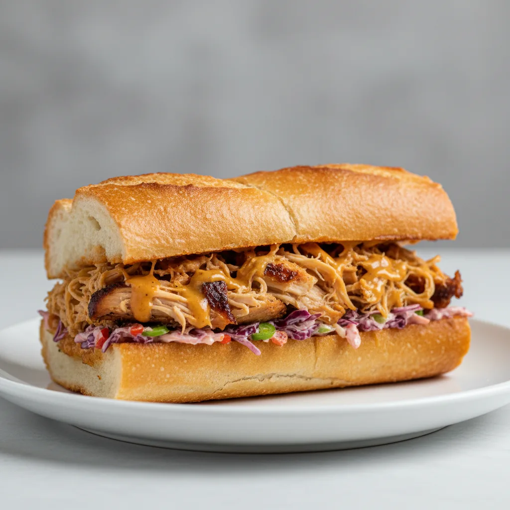 Pulled Chicken Po’boy Pulled Chicken Po’boy