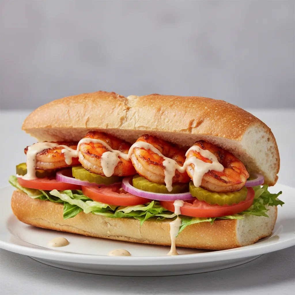 Smoked Shrimp Po'boy Smoked Shrimp Po'boy