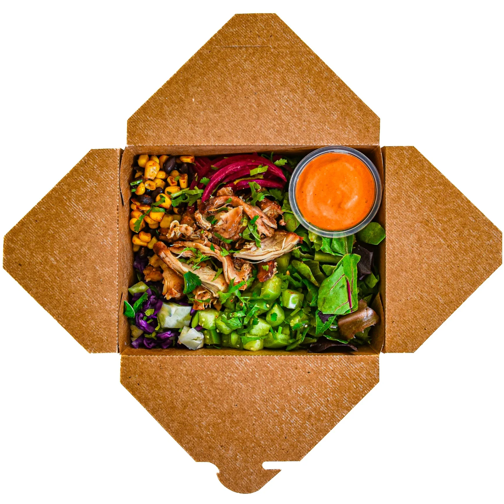 Light Carb Chicken Ensalada with Silky Salsa Roja