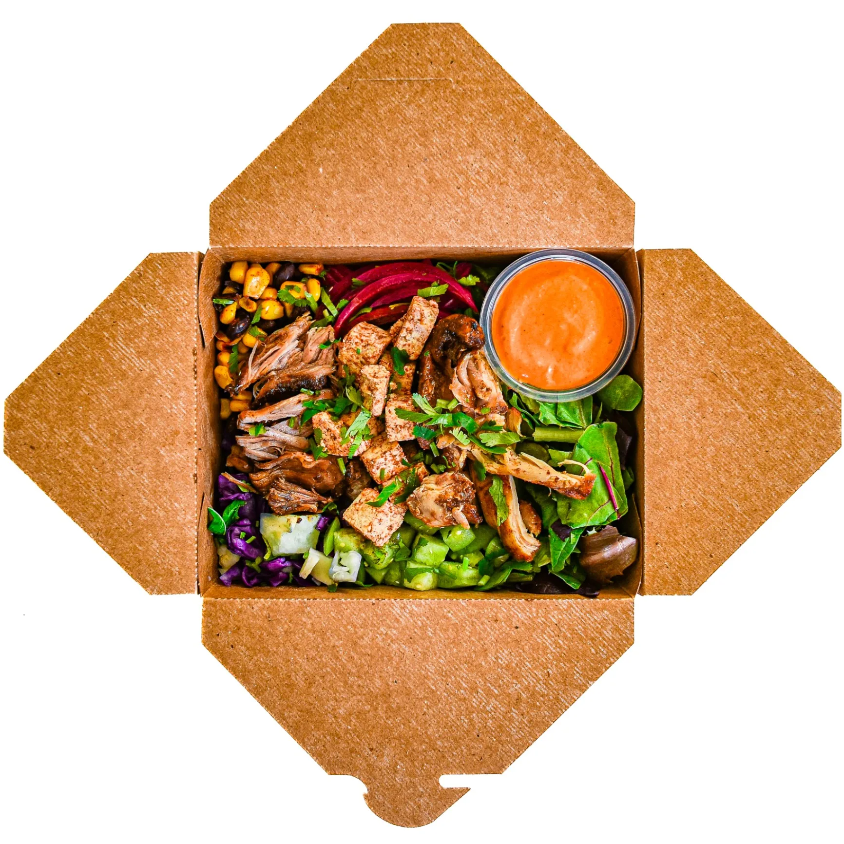 Light Carb Palmita Power Ensalada with Cilantro Green Sauce