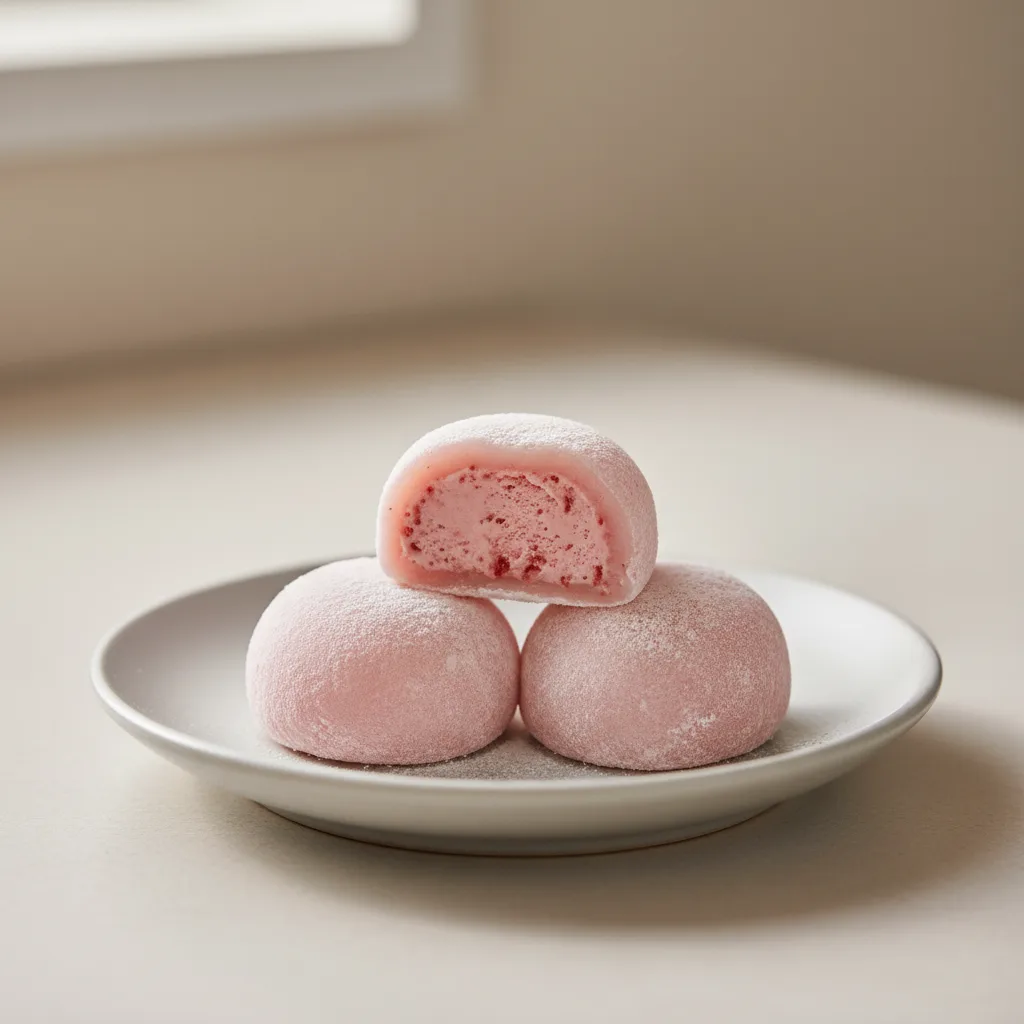 Strawberry Mochi Ice Cream Strawberry Mochi Ice Cream