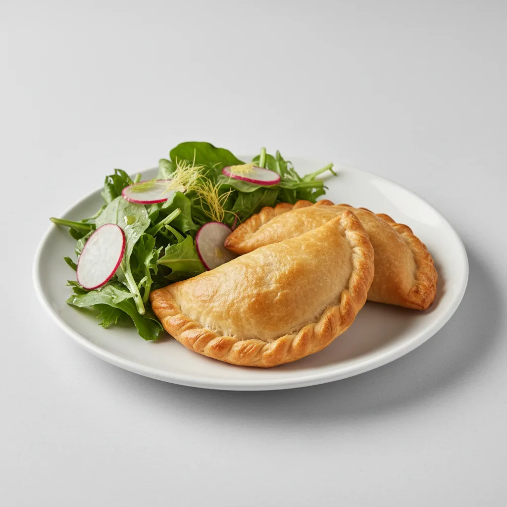 Two Fugazetta Empanadas with Mixed Green Salad Two Fugazetta Empanadas with Mixed Green Salad