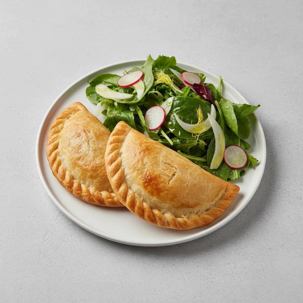 Two Humita Empanadas with Mixed Green Salad Two Humita Empanadas with Mixed Green Salad