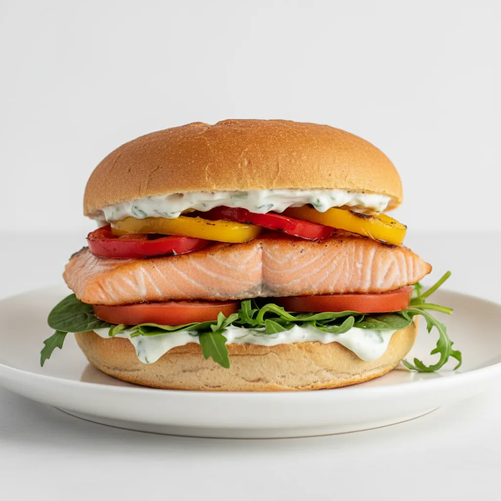 Gluten-Free Mediterranean Salmon Sandwich Gluten-Free Mediterranean Salmon Sandwich