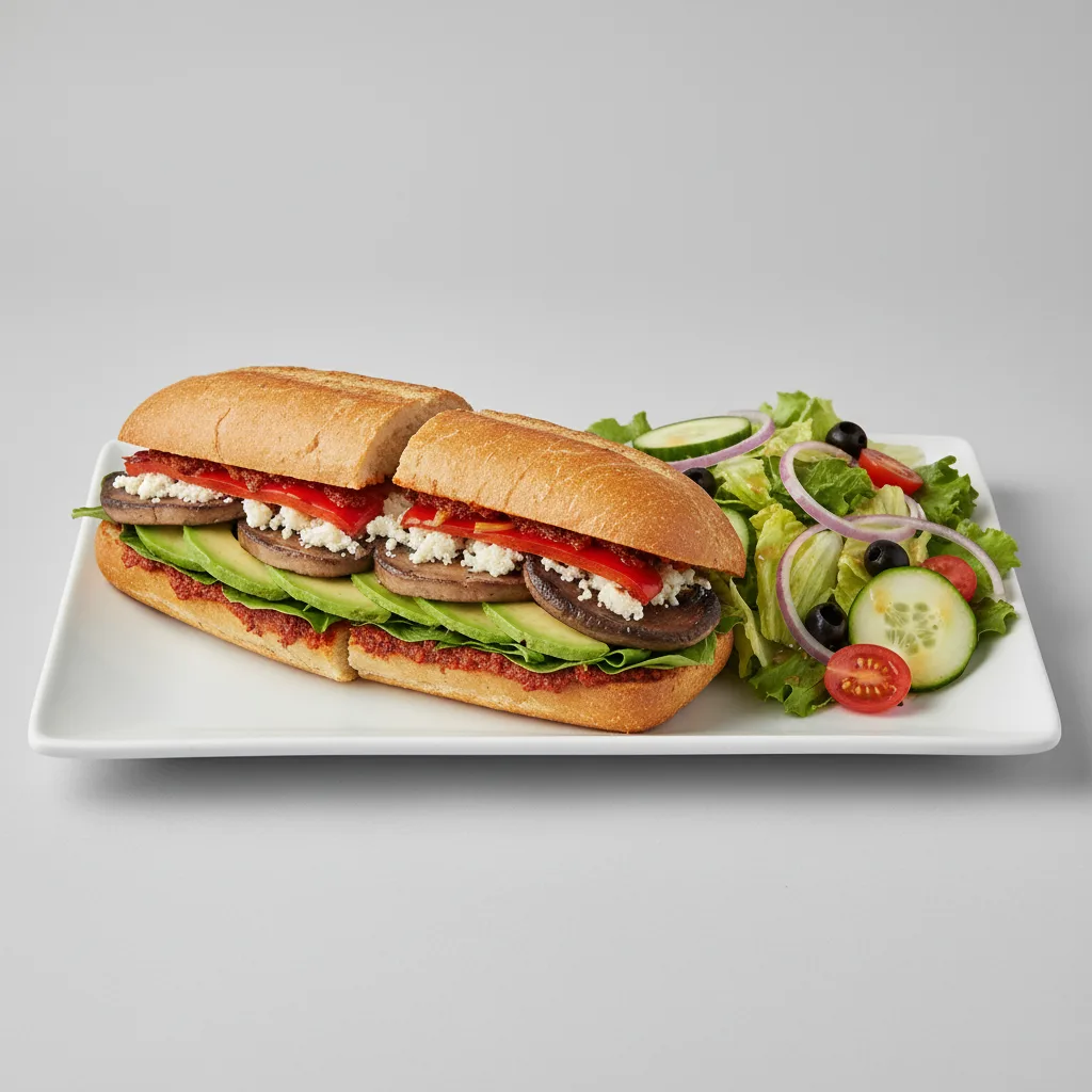 Gluten-Free Portobello Sandwich with Chef Salad Gluten-Free Portobello Sandwich with Chef Salad