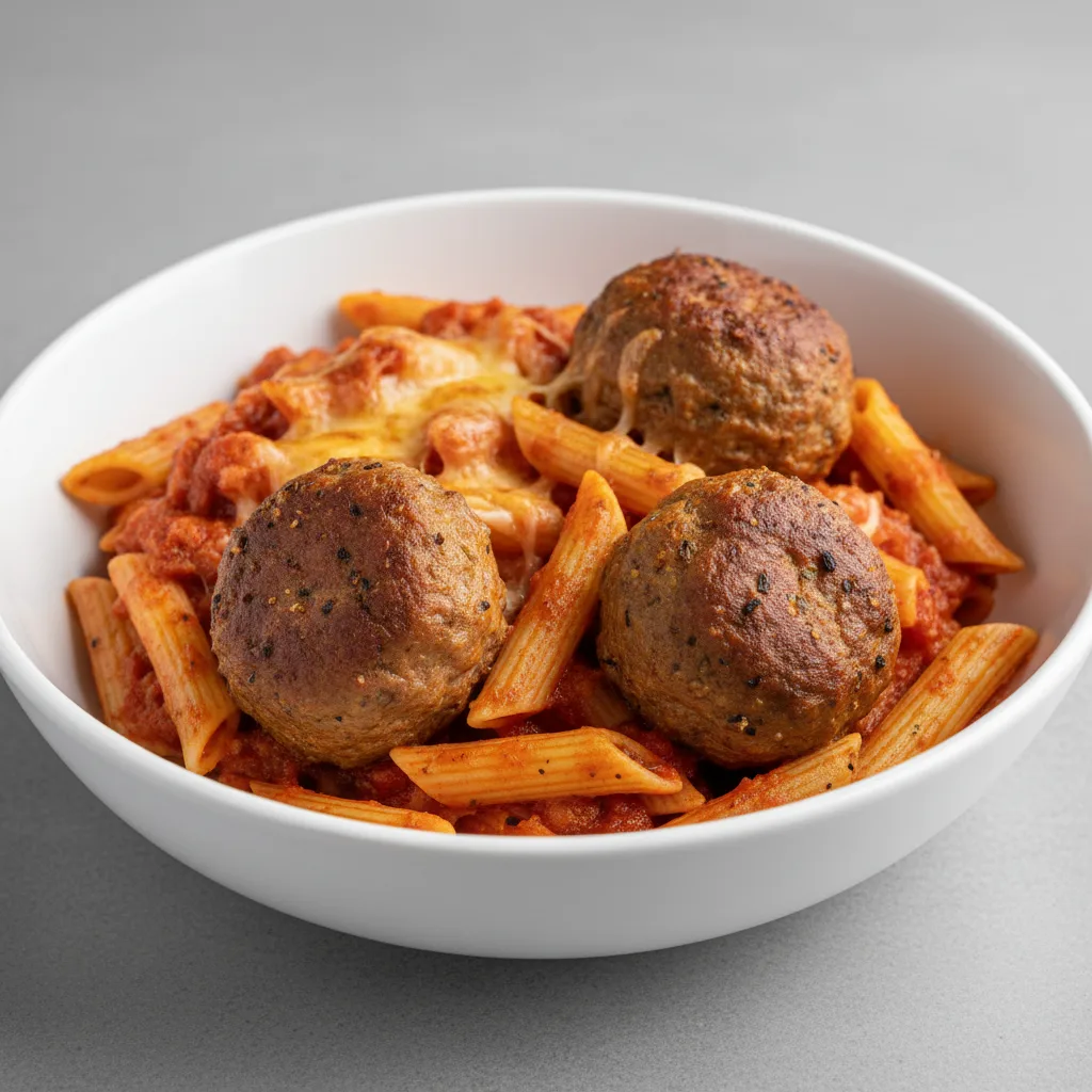 Baked Penne and Meatballs Baked Penne and Meatballs