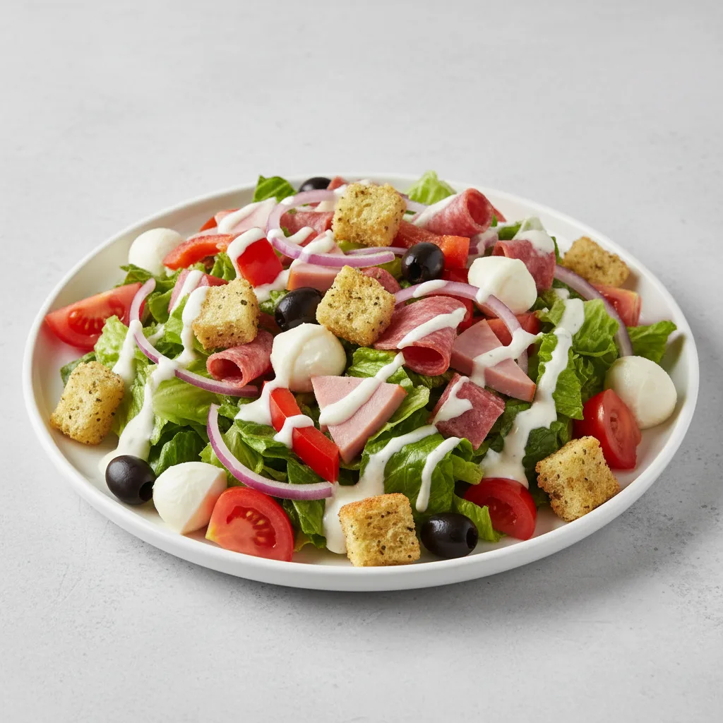 Italian Chopped Salad with Ranch Dressing Italian Chopped Salad with Ranch Dressing