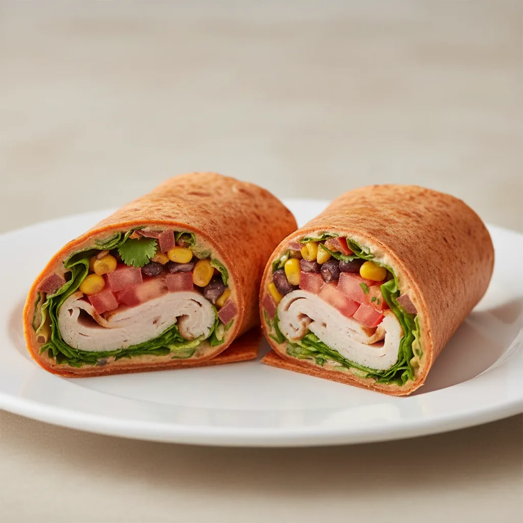 Southwest Turkey in Sun-Dried Tomato Wrap Southwest Turkey in Sun-Dried Tomato Wrap