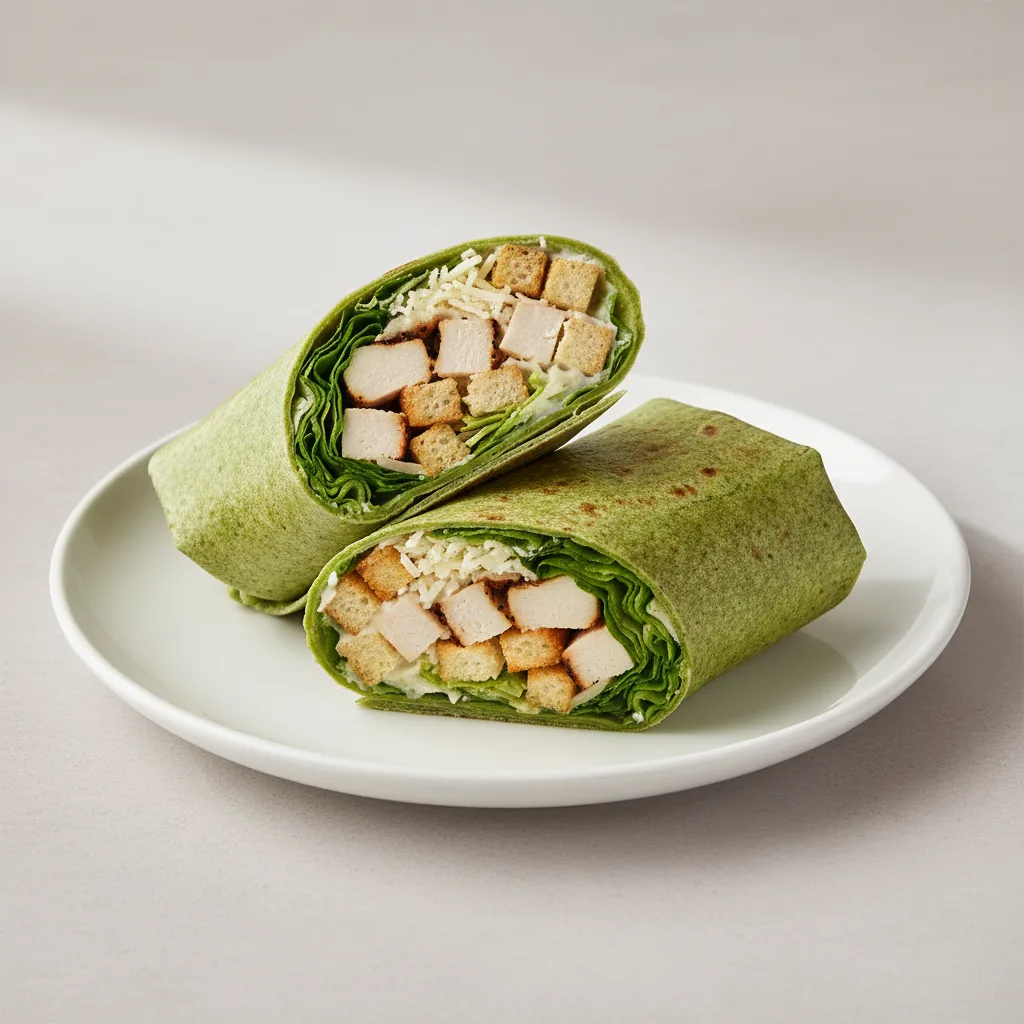 Chicken Caesar in Spinach Wrap Chicken Caesar in Spinach Wrap