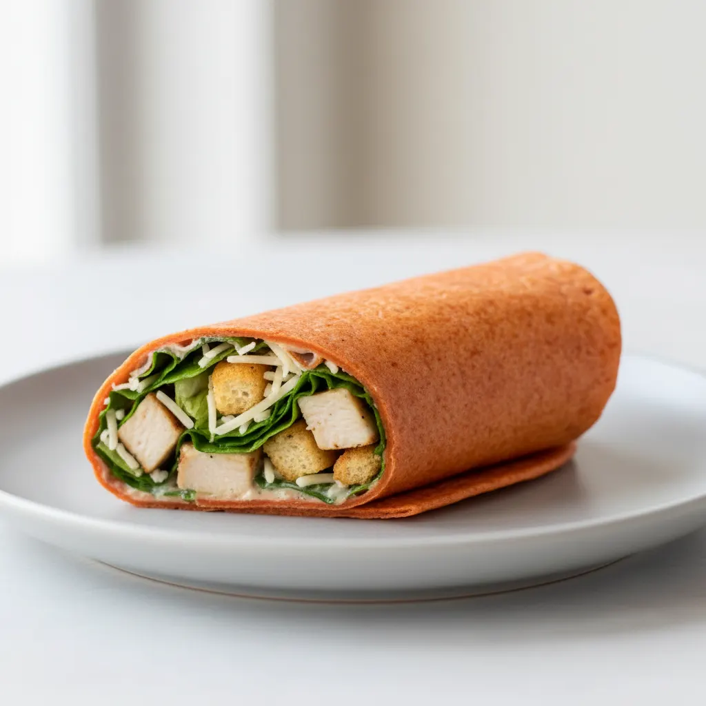 Chicken Caesar in Sun-Dried Tomato Wrap Chicken Caesar in Sun-Dried Tomato Wrap