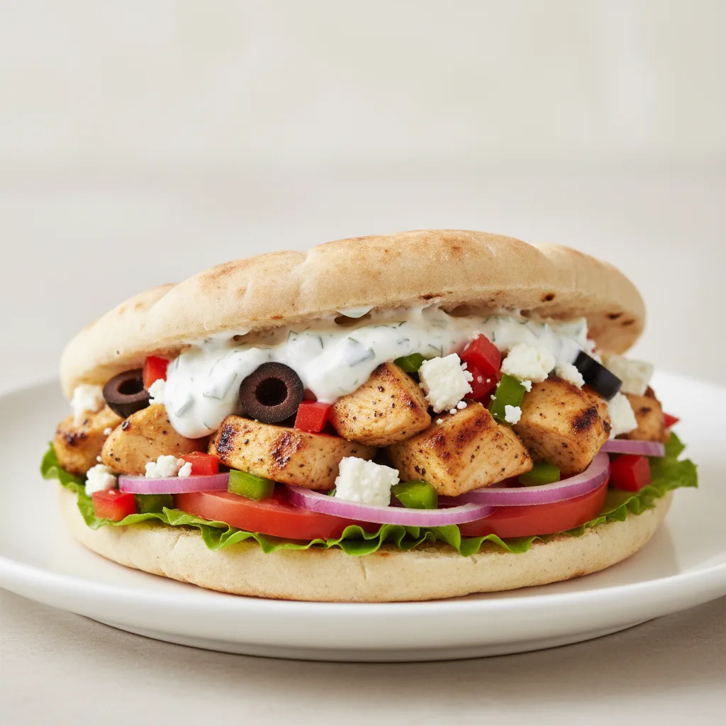 Greek Chicken Pita Sandwich Greek Chicken Pita Sandwich
