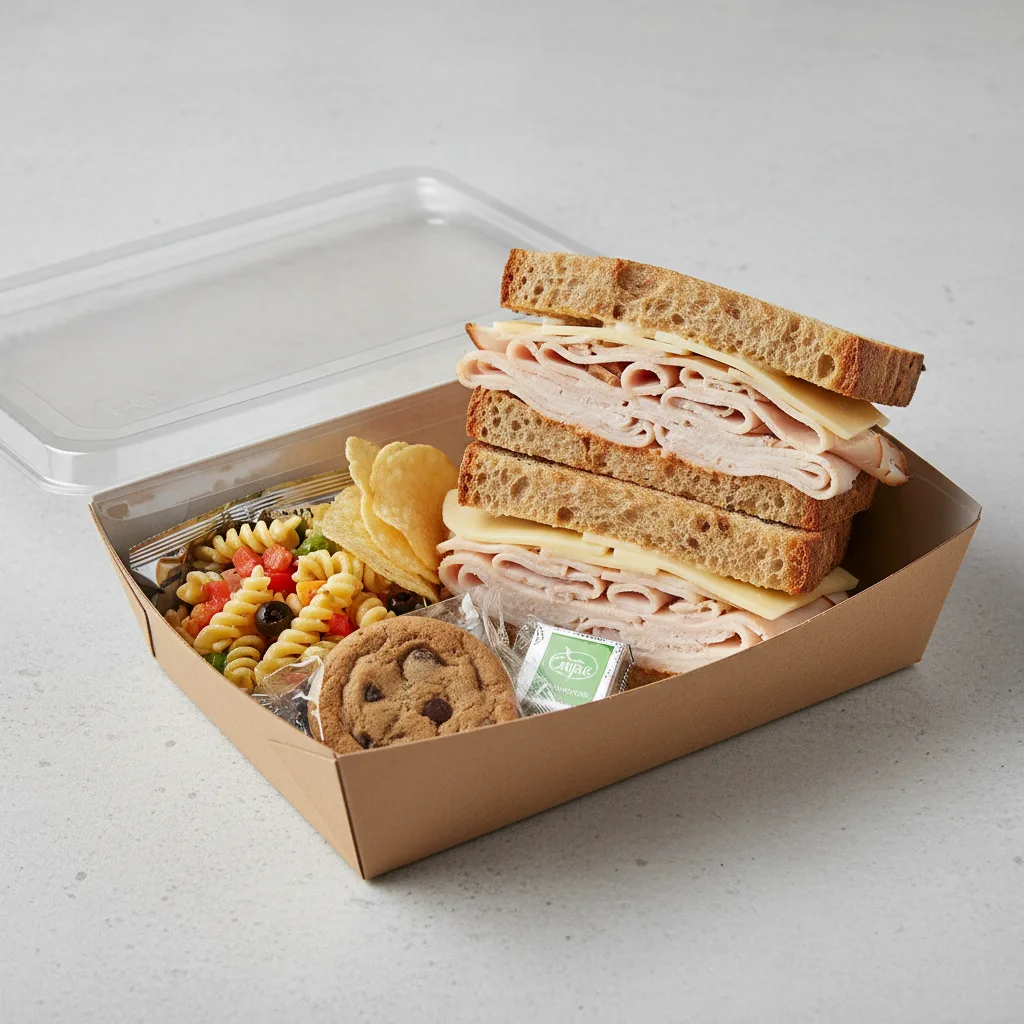 Turkey and Swiss Sandwich Cafe Box Turkey and Swiss Sandwich Cafe Box