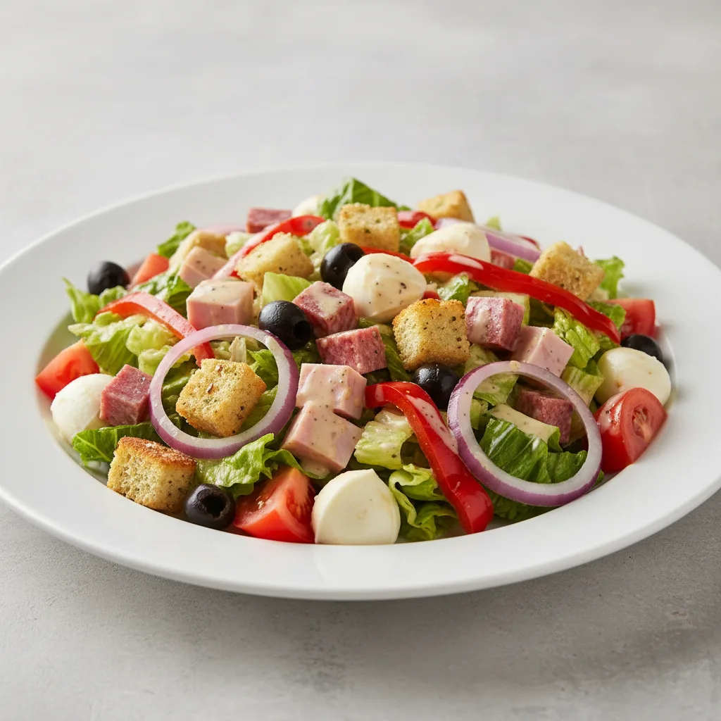 Italian Chopped Salad with Creamy Garlic Dressing Italian Chopped Salad with Creamy Garlic Dressing