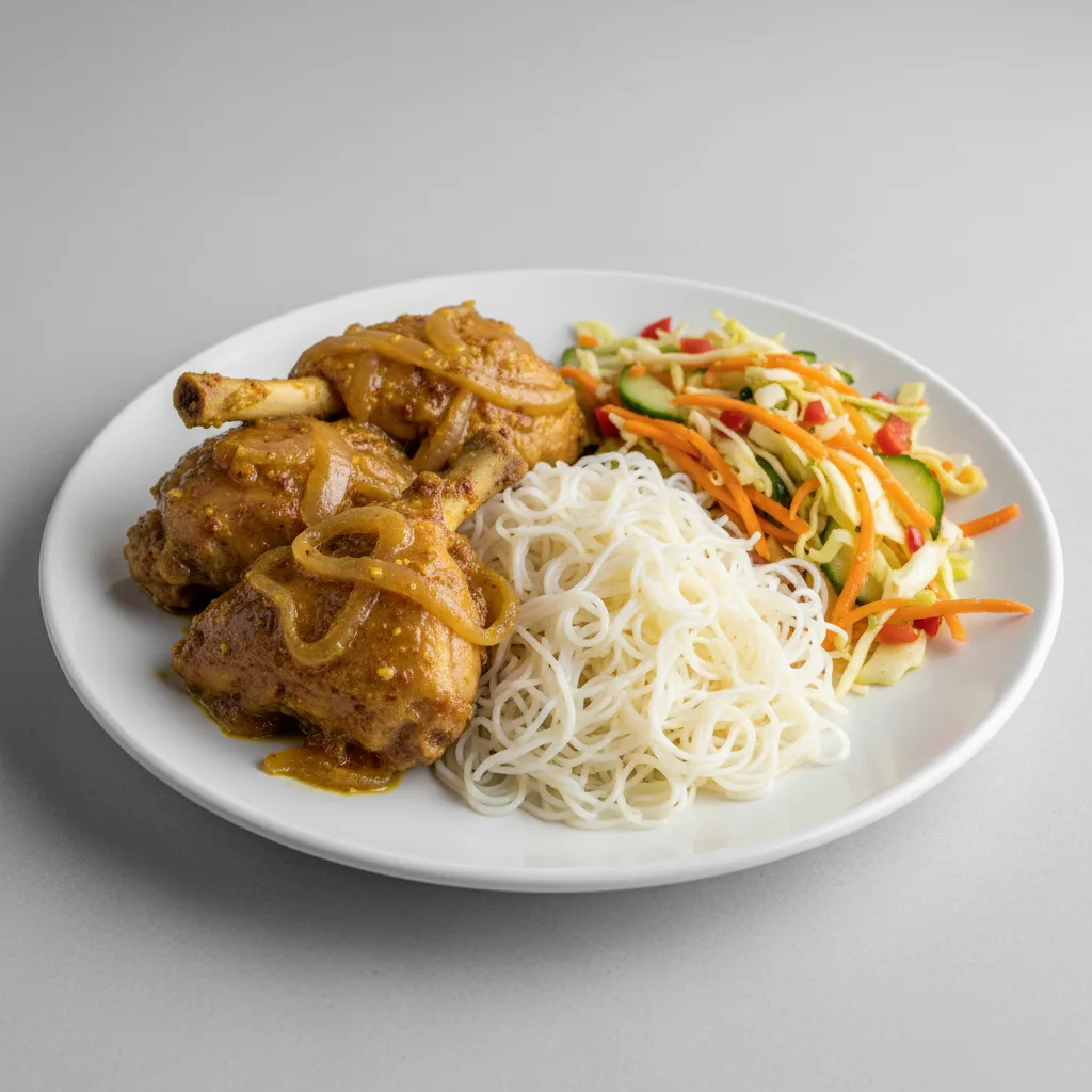 Yassa Dark Meat Chicken with Vermicelli and Senegalese Salad Yassa Dark Meat Chicken with Vermicelli and Senegalese Salad