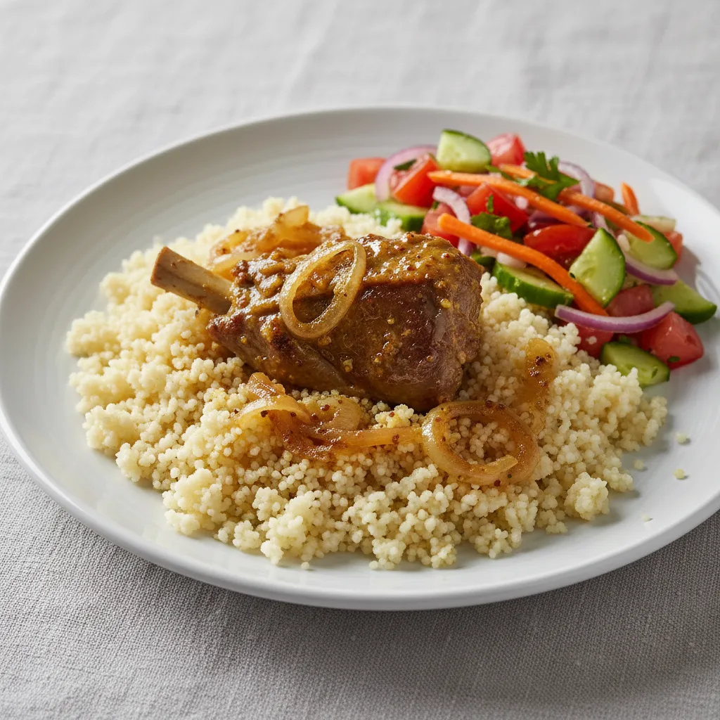 Yassa Lamb with Couscous and Senegalese Salad Yassa Lamb with Couscous and Senegalese Salad
