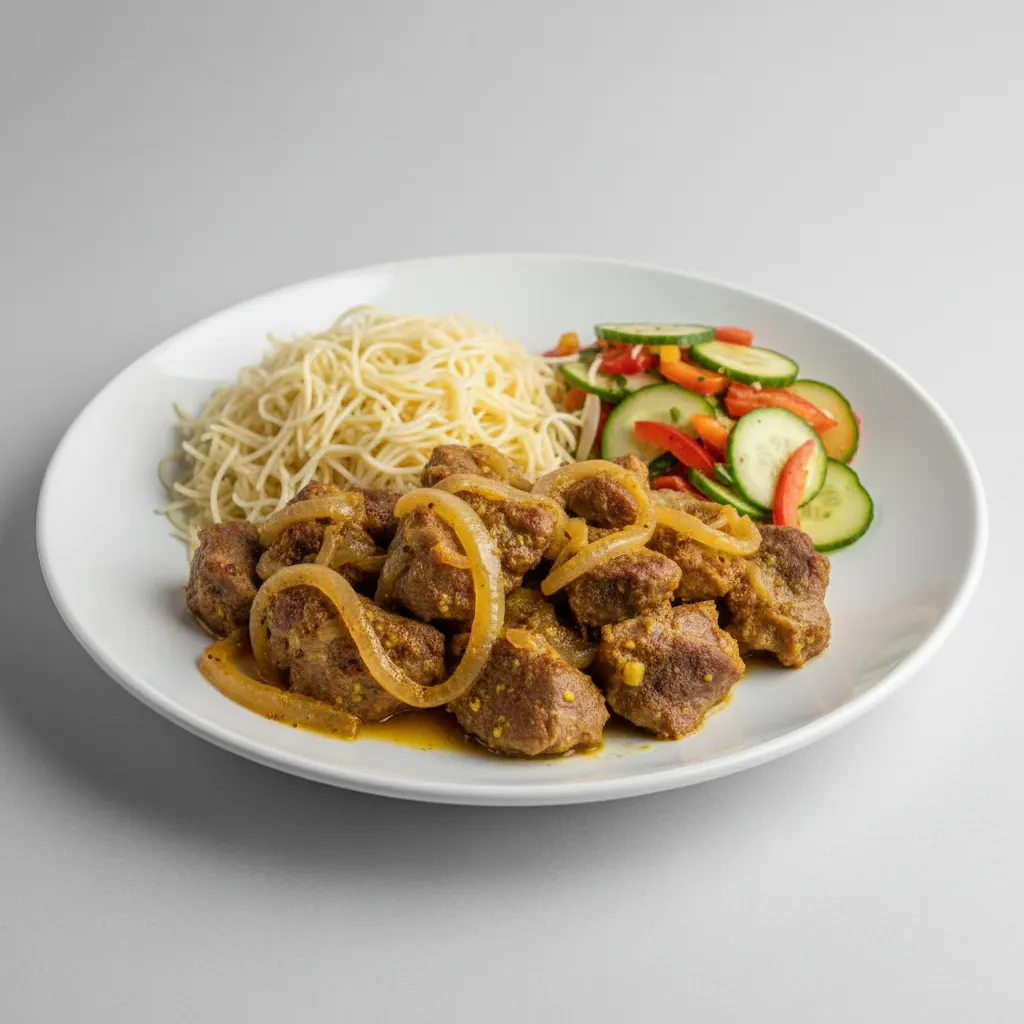 Yassa Lamb with Vermicelli and Senegalese Salad Yassa Lamb with Vermicelli and Senegalese Salad