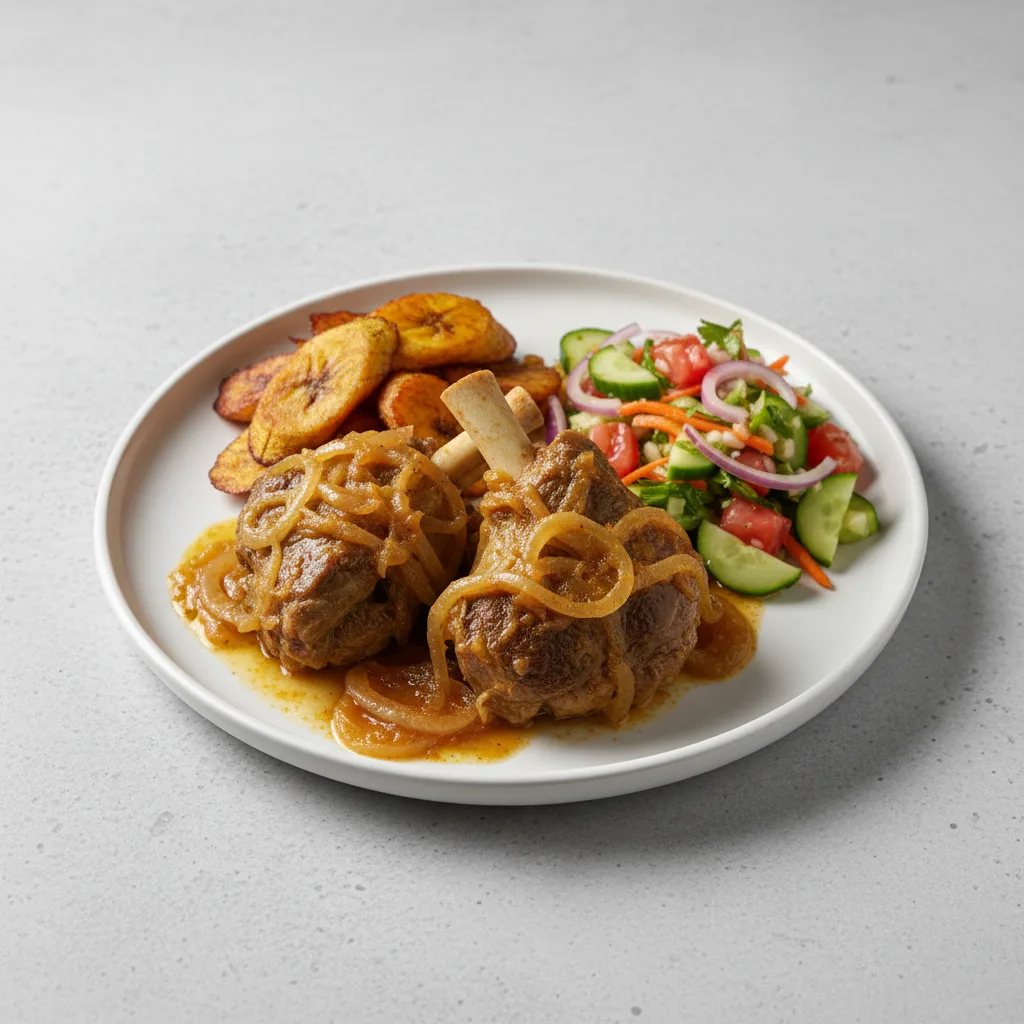 Yassa Lamb with Plantains and Senegalese Salad Yassa Lamb with Plantains and Senegalese Salad