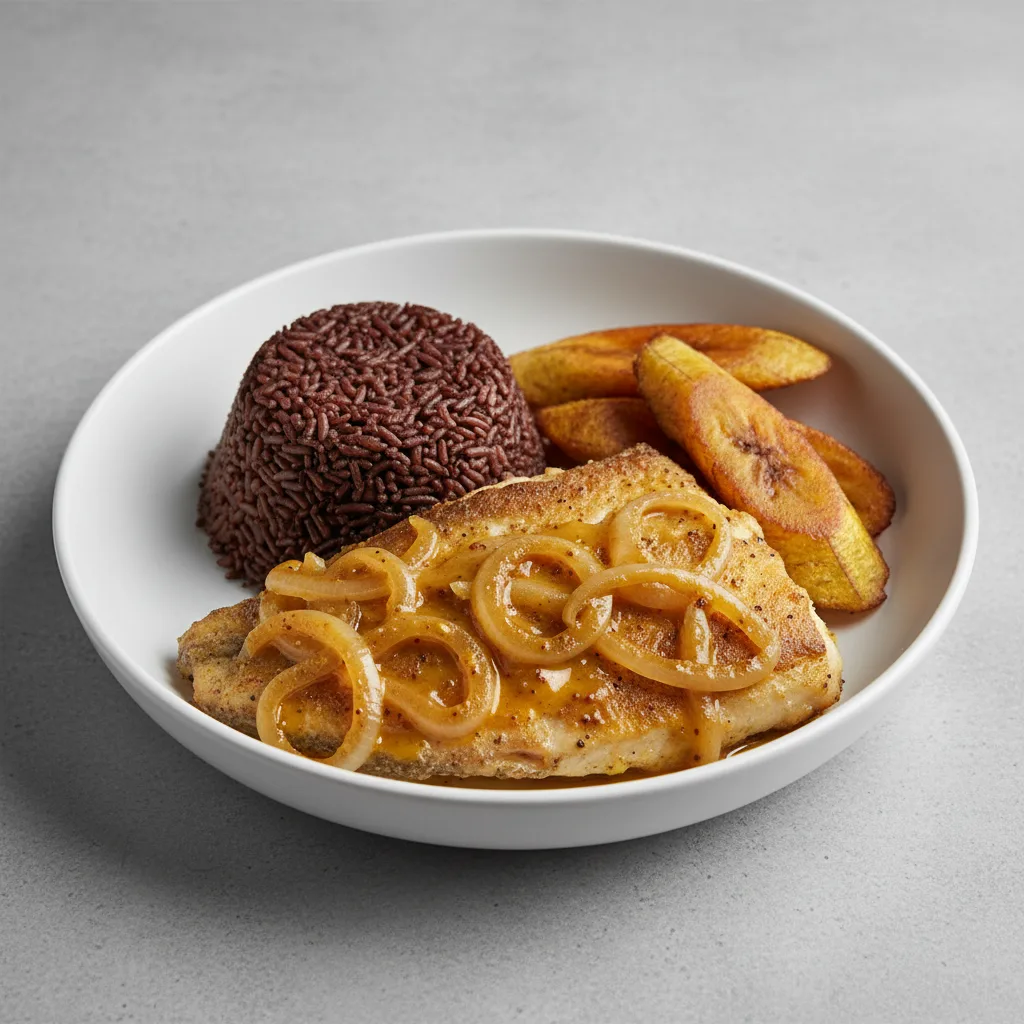 Yassa Tilapia with Dark Rice and Plantains Yassa Tilapia with Dark Rice and Plantains