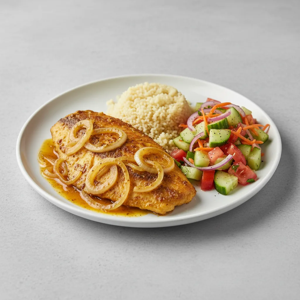 Yassa Tilapia with Couscous and Senegalese Salad Yassa Tilapia with Couscous and Senegalese Salad