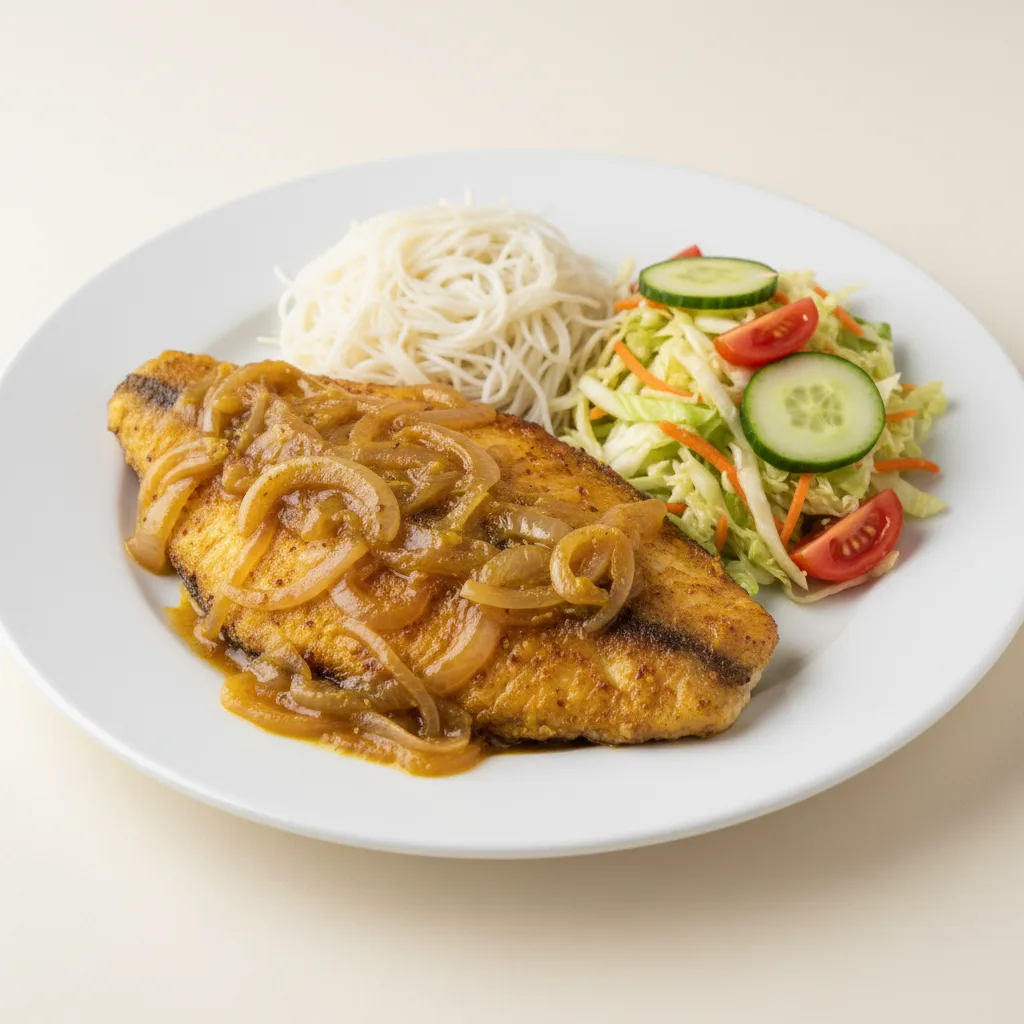 Yassa Tilapia with Vermicelli and Senegalese Salad Yassa Tilapia with Vermicelli and Senegalese Salad