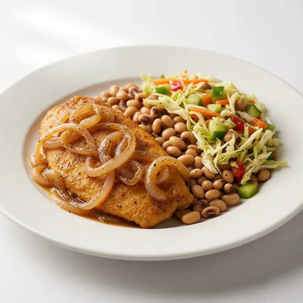 Yassa Tilapia with Black-Eyed Peas and Senegalese Salad Yassa Tilapia with Black-Eyed Peas and Senegalese Salad