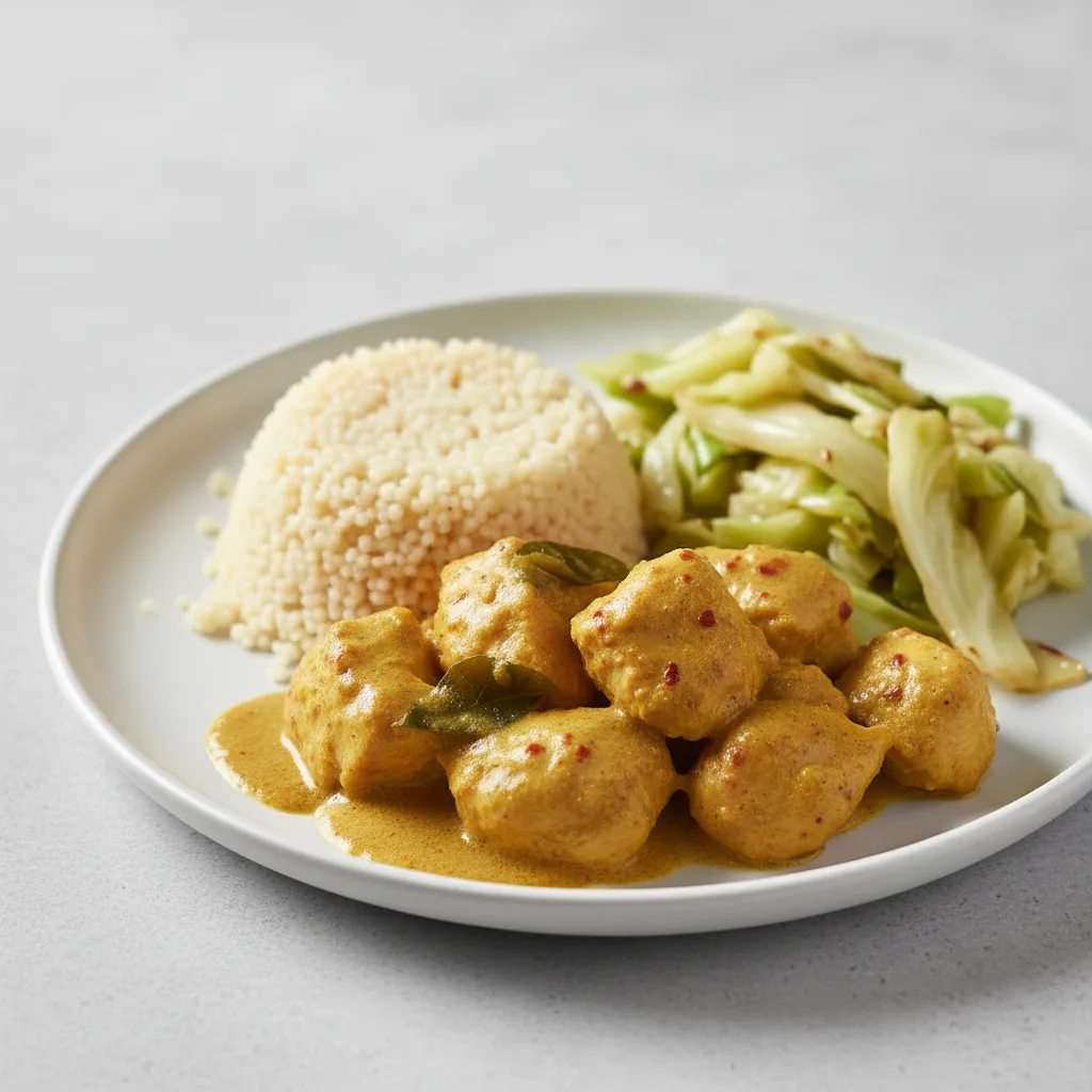 Curry Stew Chicken with Couscous and Cabbage Curry Stew Chicken with Couscous and Cabbage