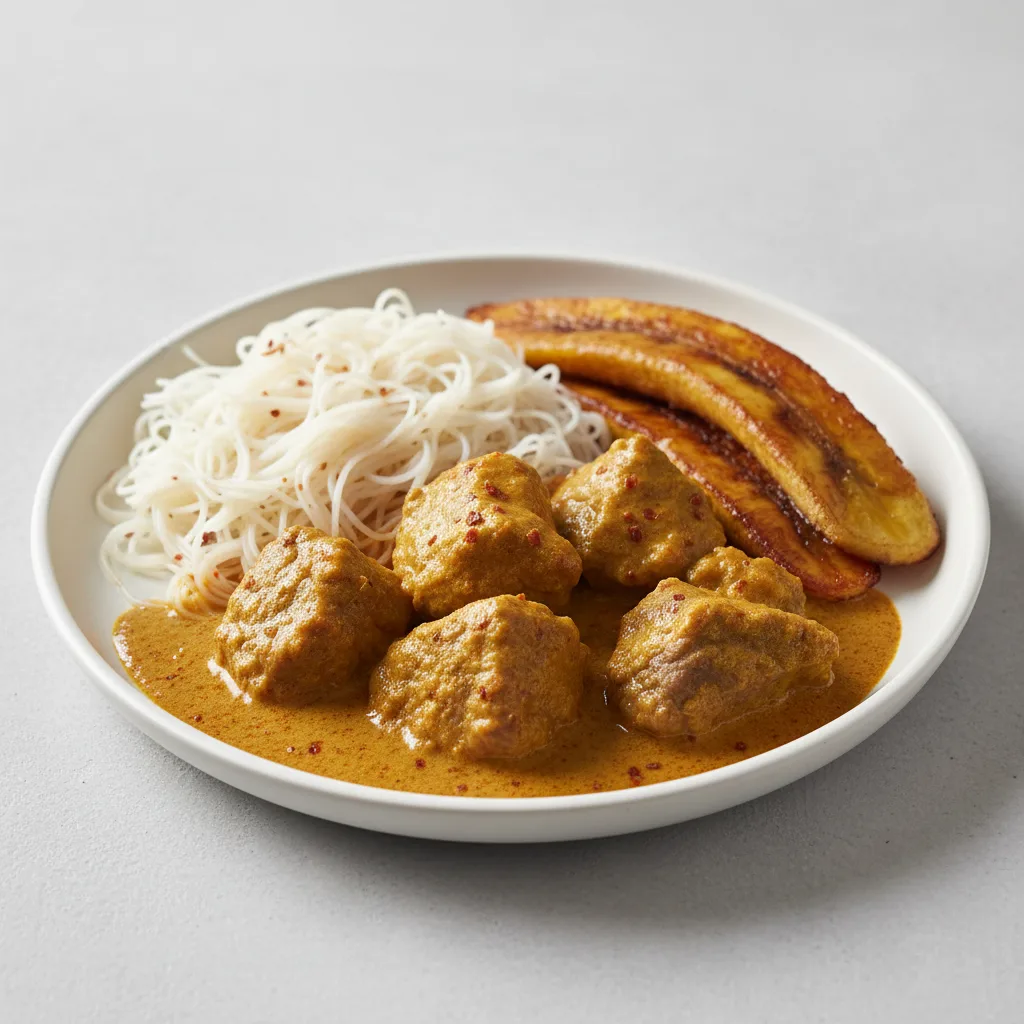 Curry Stew Lamb with Vermicelli and Plantains Curry Stew Lamb with Vermicelli and Plantains