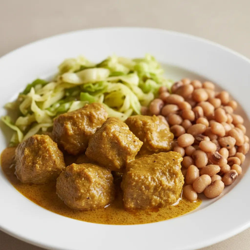 Curry Stew Lamb with Cabbage and Black-Eyed Peas Curry Stew Lamb with Cabbage and Black-Eyed Peas