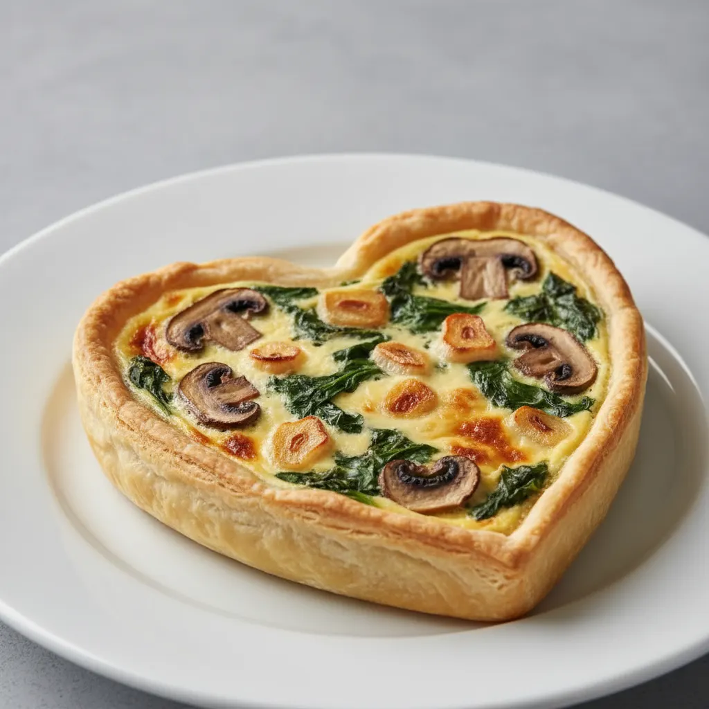 Valentine's Mushroom Quiche Valentine's Mushroom Quiche